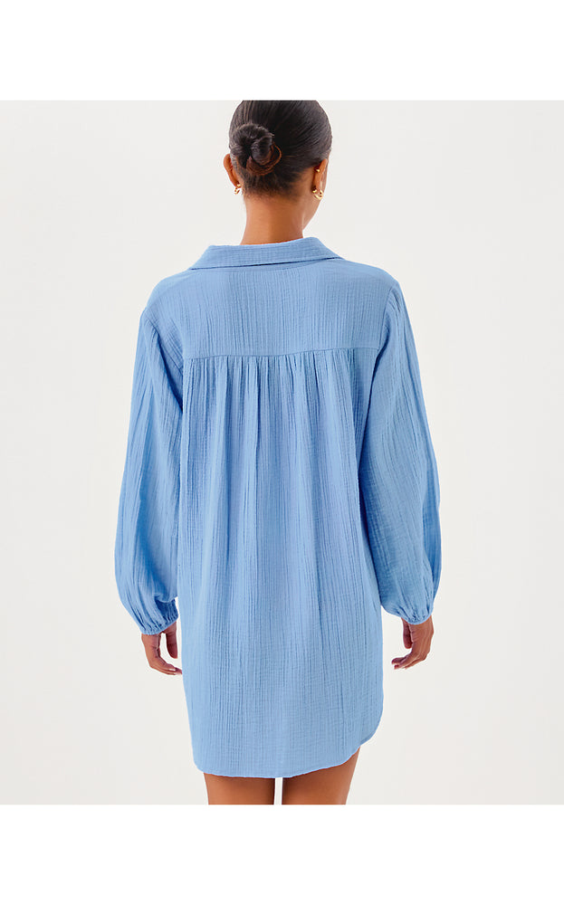 Kique Long Sleeve Cover-Up - Jacaranda Blue