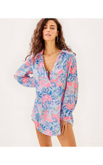 Kique Long Sleeve Cover-Up - Multi Elephant Splash