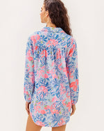 Kique Long Sleeve Cover-Up - Multi Elephant Splash