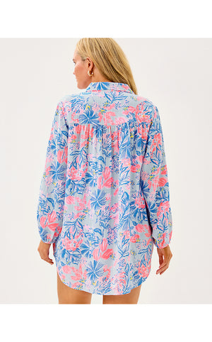 Kique Long Sleeve Cover-Up - Multi Elephant Splash