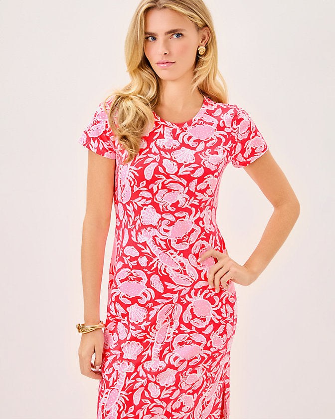 UPF 50+ Kaden ChillyLilly Maxi Dress - Cane Coral Crab Collab