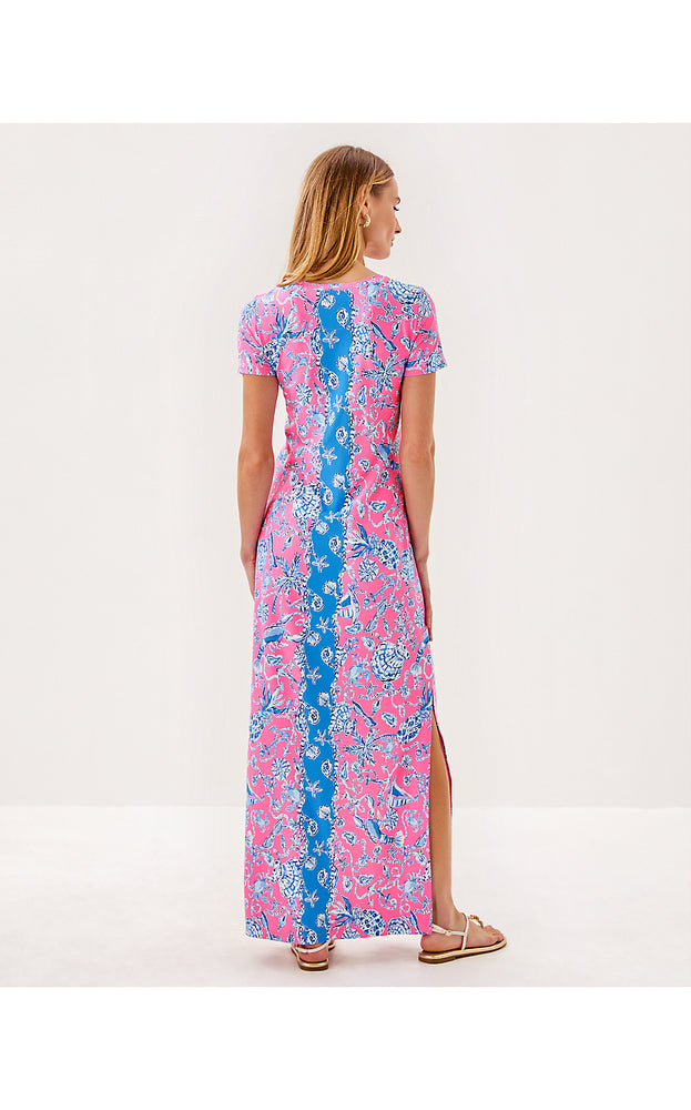 UPF 50+ Kaden ChillyLilly Maxi Dress - Rousseau Pink Barefoot Beachcombers Engineered