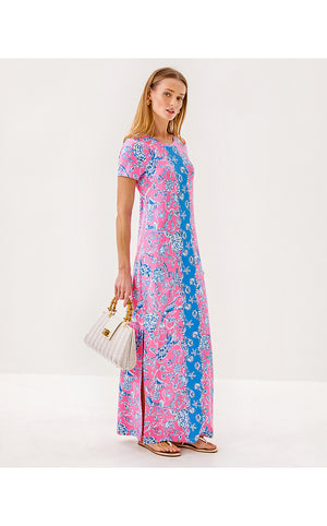 UPF 50+ Kaden ChillyLilly Maxi Dress - Rousseau Pink Barefoot Beachcombers Engineered