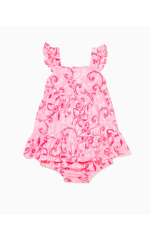 Charlize Infant Dress - Conch Shell Pink - Flamingle Garden