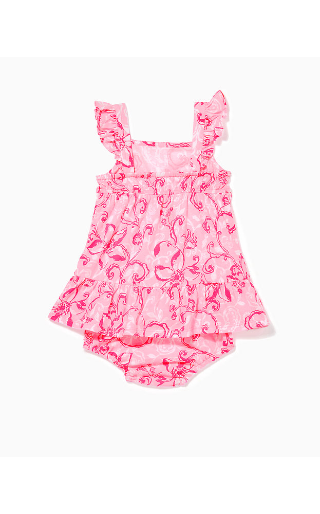 Charlize Infant Dress - Conch Shell Pink - Flamingle Garden