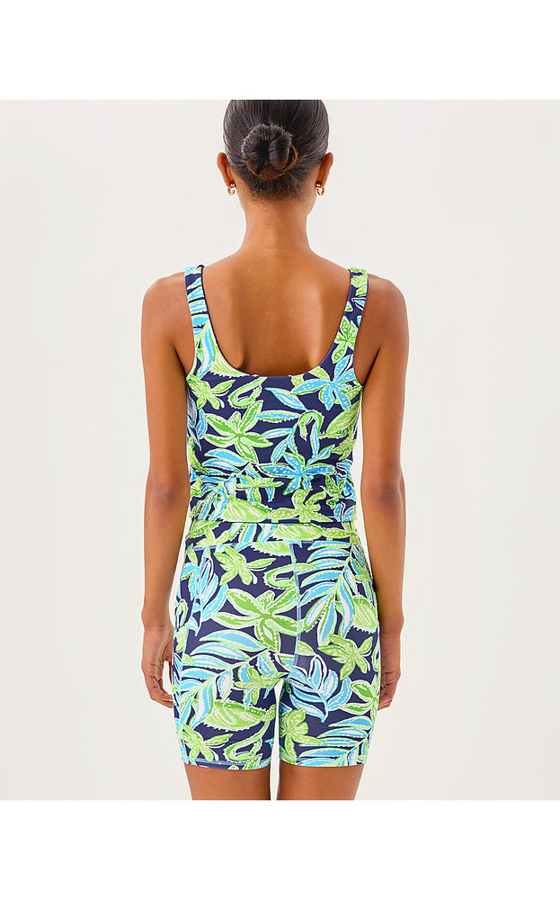 UPF 50+ Luxletic Ari Reversible Active Tank - Sapphire Pool Tropical Tango