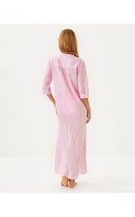 Natalie Maxi Cover-Up - Conch Shell Pink - LTWT Oxford Stripe