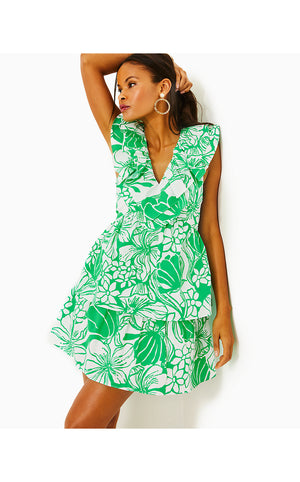 Ritamarie Cotton Ruffle Dress - Spearmint - Oversized Kiss My Tulips