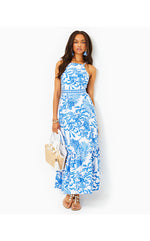 Charlese Cotton Maxi Dress - Resort White - Glisten In The Sun Engineered Woven Dress