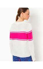 Kelsa Sweater - Passion Fruit Pink - Palm Beach FL Jacquard