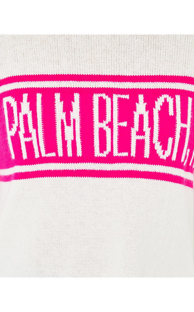 Kelsa Sweater - Passion Fruit Pink - Palm Beach FL Jacquard