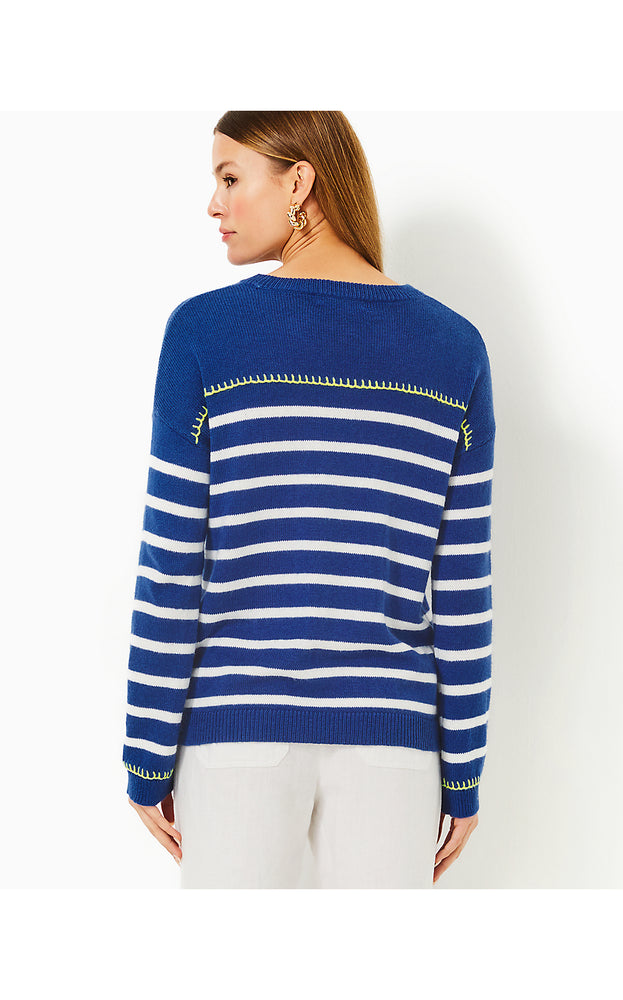 Kyren Sweater - Blue Med Never Ending Stripe