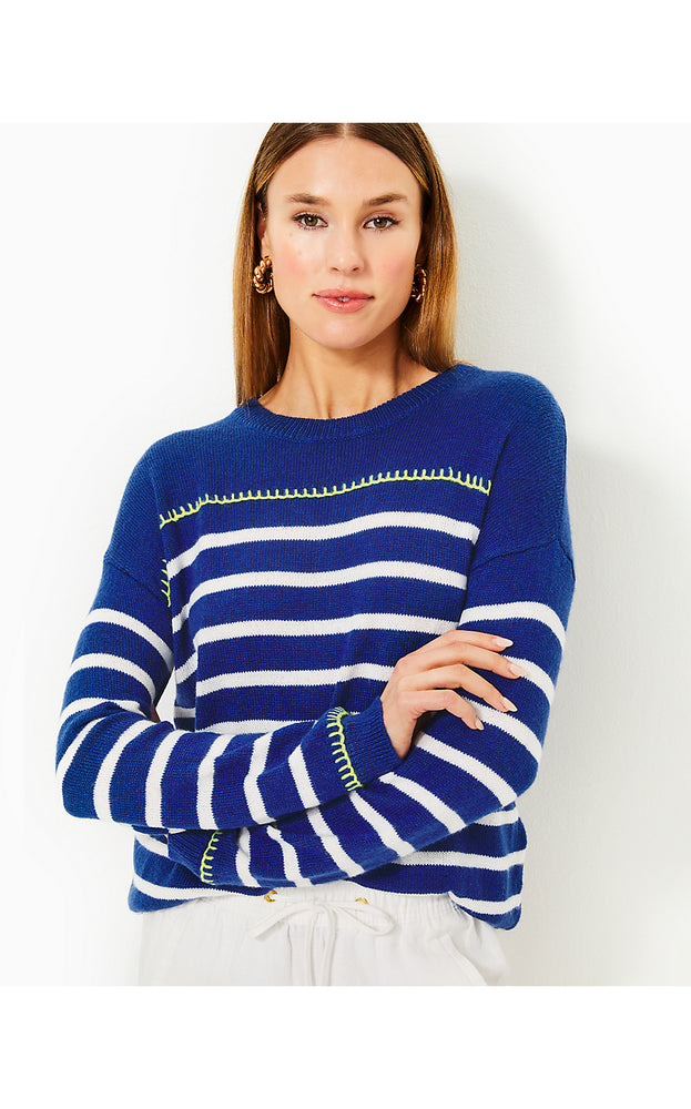 Kyren Sweater - Blue Med Never Ending Stripe