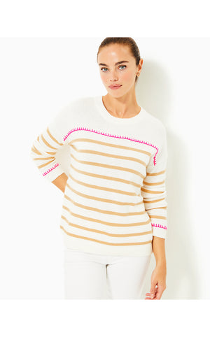 Kyren Sweater - Coconut Never Ending Stripe