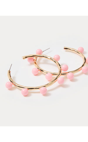 Wave N Sea Hoop Earrings - Conch Shell Pink