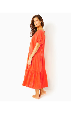 Zemini Maxi Dress Cover-Up - Flamingo Feather