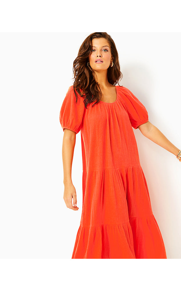 Zemini Maxi Dress Cover-Up - Flamingo Feather