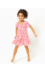 Girls Mini Camilla Cotton Dress - Mizner Red - Seaside Harbour