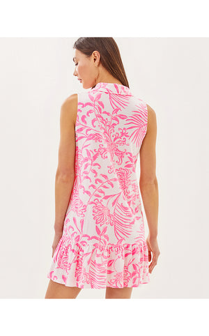 Riegan Dress - Rousseau Pink Glisten In The Sun