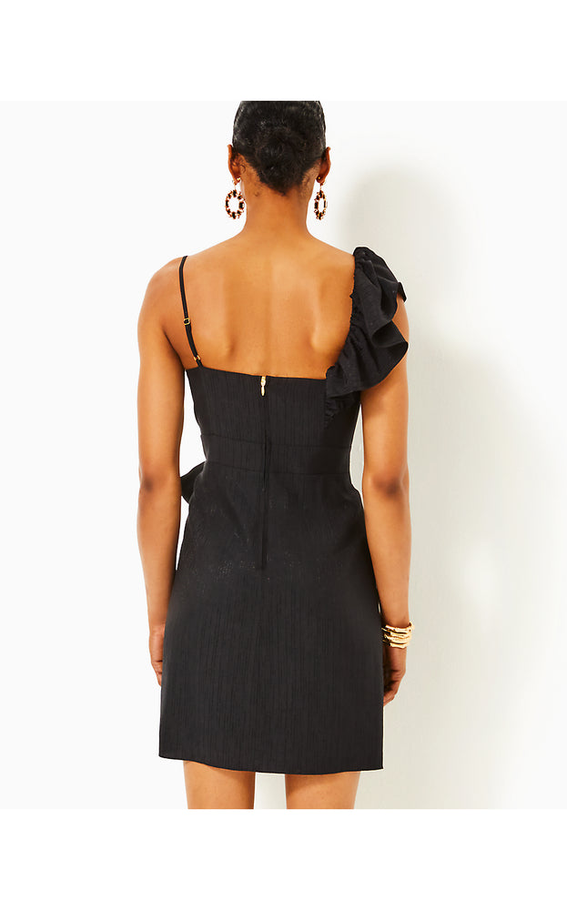 Lavianna Ruffle Dress - Noir