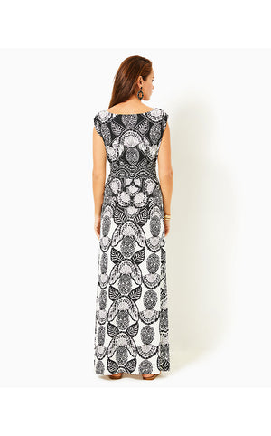 Holland Maxi Dress - Coconut - Pineapple Princess Engineered Knit Maxi Dress