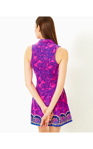 UPF 50+ Luxletic Federica Dress - Passion Fruit Pink Lil Wild Nights Engineered Luxletic