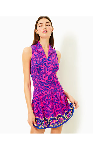 UPF 50+ Luxletic Federica Dress - Passion Fruit Pink Lil Wild Nights Engineered Luxletic