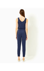 UPF 50+ Maisie Jumpsuit - Heathered Med Blue X Noir