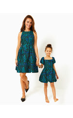 Girls Koji Dress - Deep Lagoon Berry Wild Metallic Brocade