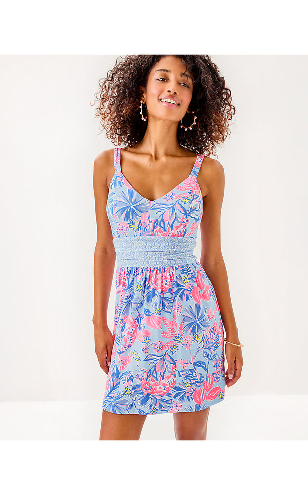 Nemy Skirted Romper - Multi Elephant Splash Engineered Romper