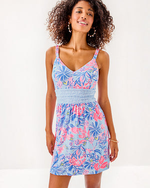 Nemy Skirted Romper - Multi Elephant Splash Engineered Romper