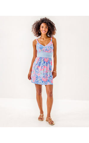 Nemy Skirted Romper - Multi Elephant Splash Engineered Romper