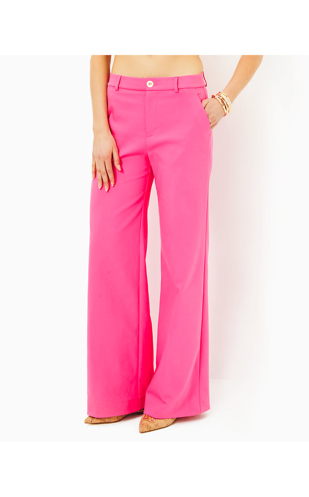 33" Colletti High Rise Trouser - Passion Fruit Pink