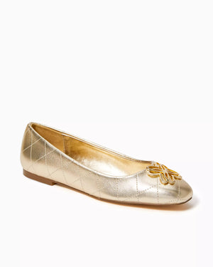 Patina Ballet Flat - Gold Metallic