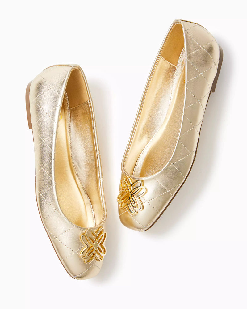 Patina Ballet Flat - Gold Metallic