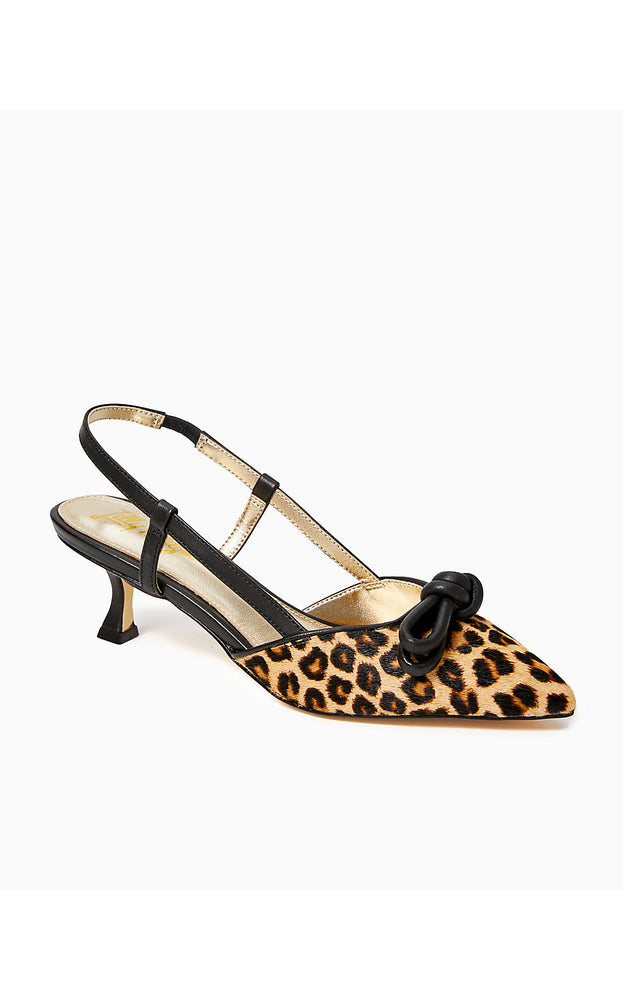 Palma Slingback Kitten Heal - Multi - Leopard Haircalf