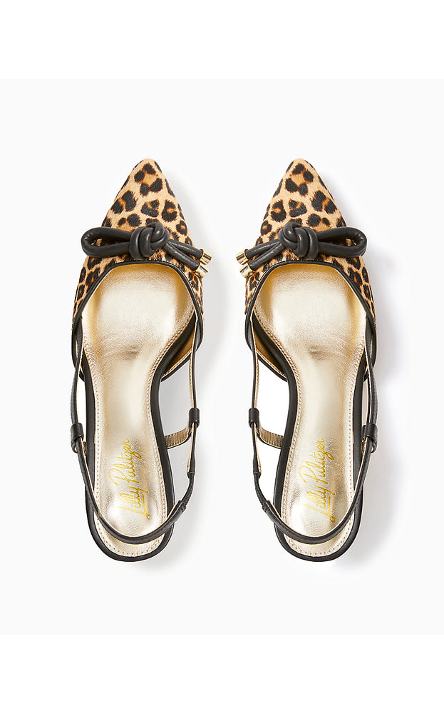 Palma Slingback Kitten Heal - Multi - Leopard Haircalf