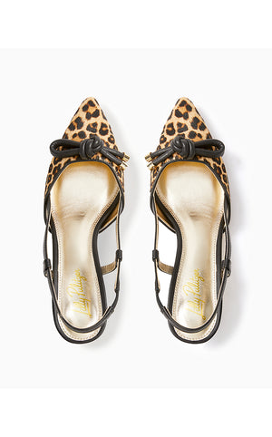 Palma Slingback Kitten Heal - Multi - Leopard Haircalf