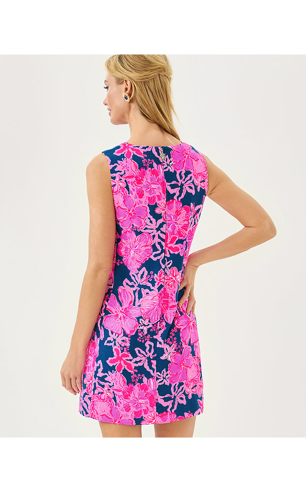 Edita Shift Dress - Starlight Navy Once And Floral Engineered