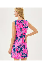 Edita Shift Dress - Starlight Navy Once And Floral Engineered