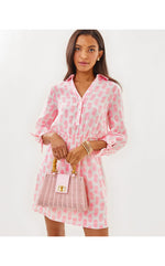 Abralynn Linen Shirtdress- Rousseau Pink Slice Of Sunshine