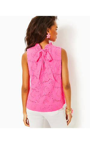 Dahliana Eyelet Top - Roxie Pink - Garden Party Eyelet