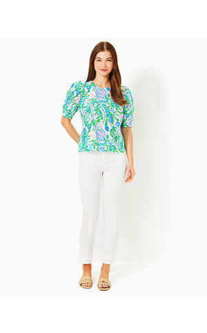 Masieleigh Cotton Top - Resort White - Just A Pinch