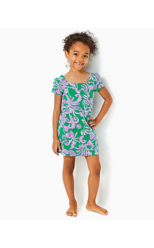 Girls Mini Montrey Dress - Brazilian Green - Salty Sandbar