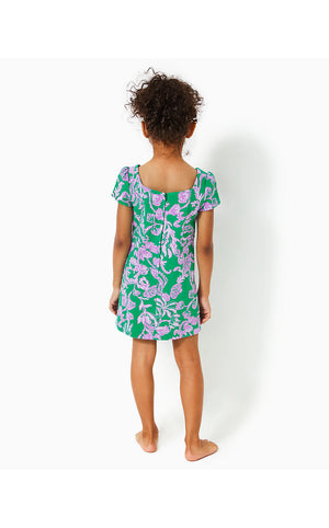 Girls Mini Montrey Dress - Brazilian Green - Salty Sandbar