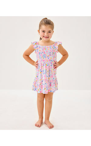 Girls Mini Jilly Cotton Dress - Multi Summer Serenade