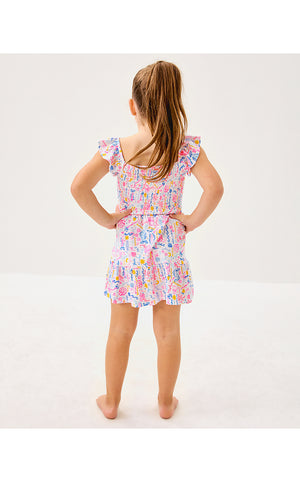 Girls Mini Jilly Cotton Dress - Multi Summer Serenade