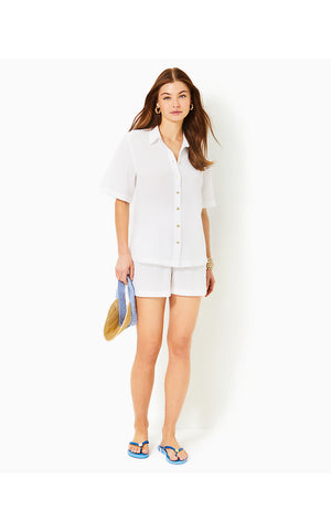 Franki Cover-Up Shirt - Resort White
