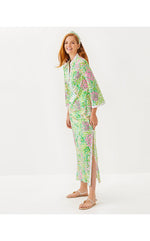 Shealyn Stretch Maxi Caftan - Fauna Green - Lime Feeling Good