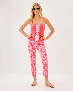 Shelli Stretch Top - Cane Coral
